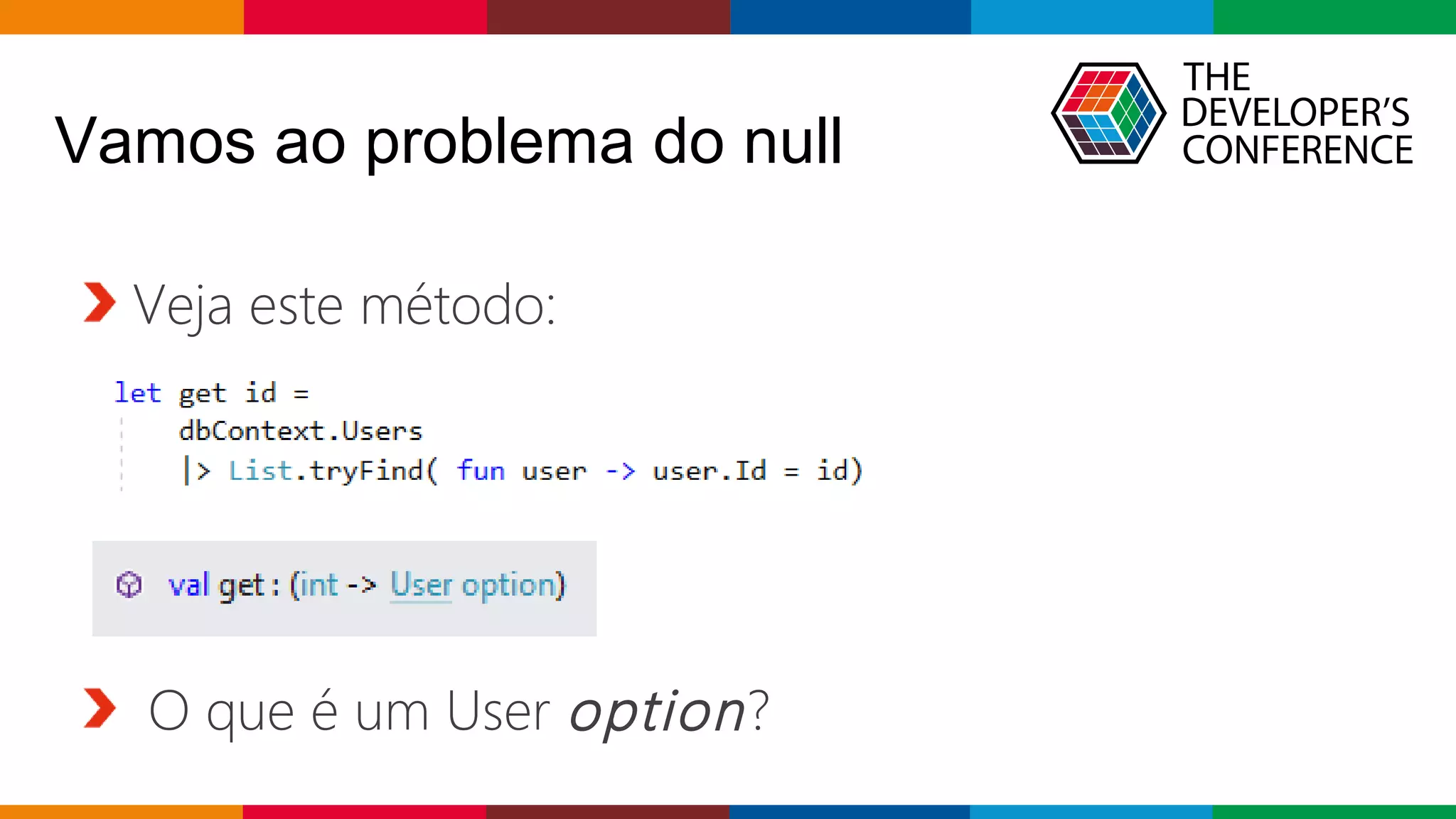 Globalcode – Open4education
Vamos ao problema do null
Veja este método:
O que é um User option?
 