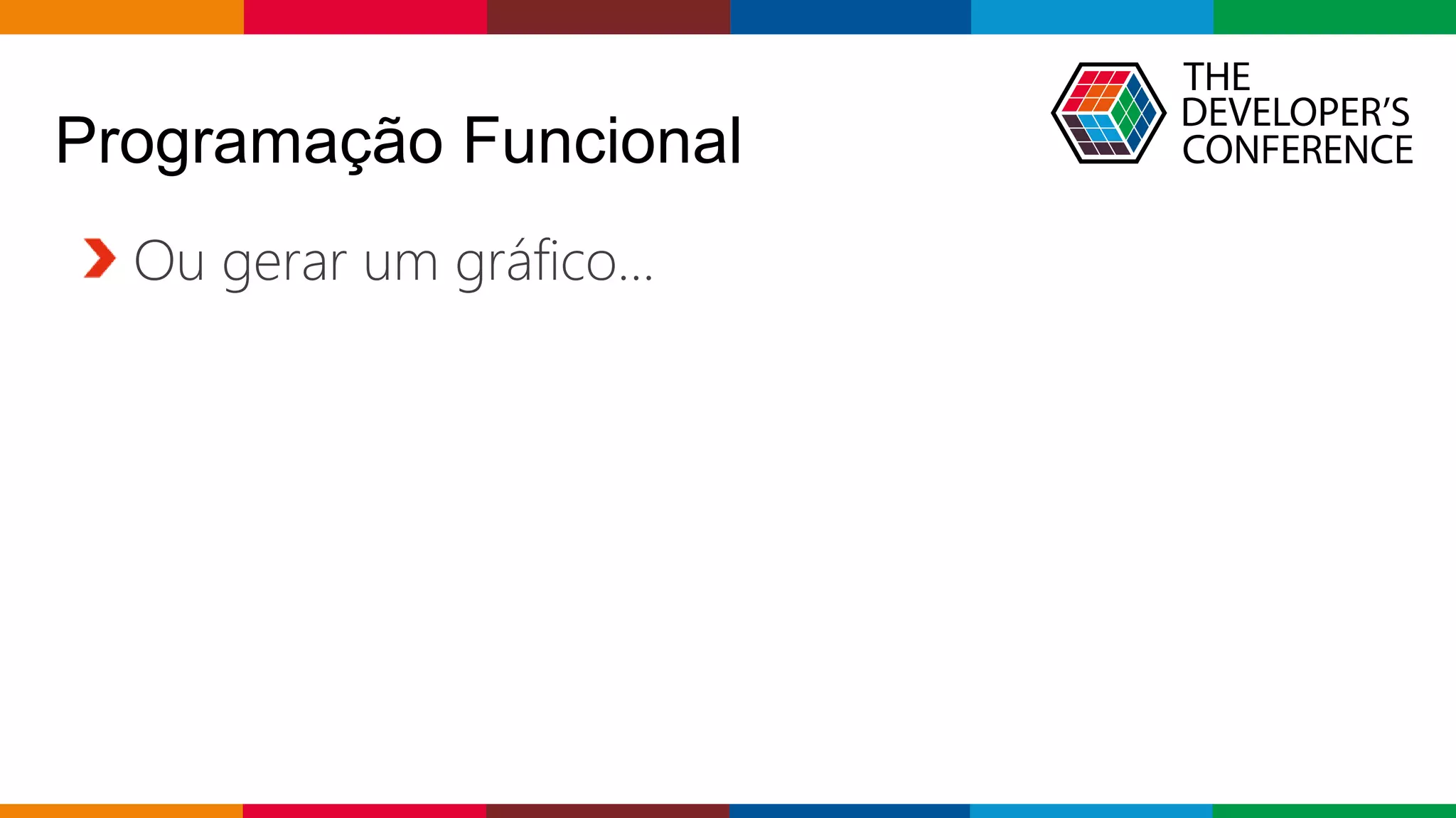 Globalcode – Open4education
Programação Funcional
Ou gerar um gráfico...
 