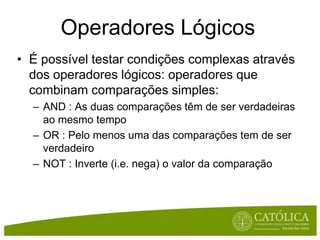 VariáveisPara guardarmos um valor numavariáveltemos de atribuí-lo àvariável.minhaVariavel = <valor>;Aquiloqueatribuimos a umavariávelé o resultado de umaexpressão. Uma expressãopodeser:Literal : Um valor escritodirectamente no códigoidade= 33; // 33 é um literalVariável: O valor de umavariávelidade= idadeJoao; // idadeJoaoéoutravariávelFunção: O valor devolvidoporumafunçãodefinidapreviamenteidade= random(10); // random éumafunção Expressõesanterioresligadas com operadoresaritméticos : Definiçãorecursiva! idade= idadeJoao + 10 * 3;