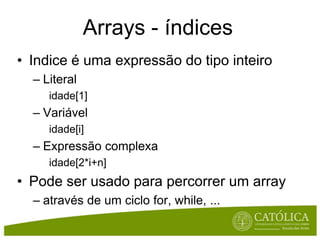 OperadoresLógicosAND : &&OR : ||NOT : !if (x > 10 && x < 20) {println(“Entre 10 e 20”);}if (x < 10 || x > 20) {println(“Fora do intervalo [10; 20]”);}if (!(x < 10)) {println(“X não é menor do que 10”);}
