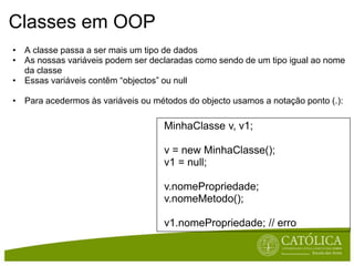 Funções com ParâmetrosFunções com parâmetrosPodemoperarsobre dados diferentes de cadavezqueexecutam.Nestecaso, o códigoquechama a funçãodevepassarosvaloressobreosquais a funçãoiráexecutarPara issotemos de parametrizar a função (i.e., definirque dados o programa principal deveenviarpara a função)Usode funções com parâmetros (de entrada)Sintaxeparadefinir  funções com parâmetrosvoid nomeFunção(<tipo> nomeParam1, <tipo> nomeParam2, [...]) {        //código da função...}Para invocar (i.e., executar o códigodentro da função)nomeFunção(valorParam1, valorParam2);
