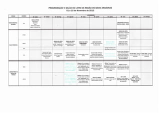 Programacao do VI Salão do Livro do Baixo Amazonas