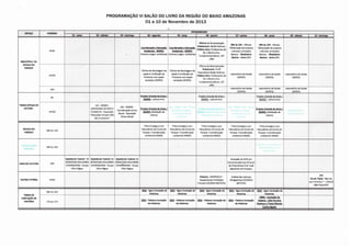 Programacao do VI Salão do Livro do Baixo Amazonas