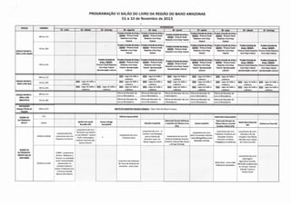 Programacao do VI Salão do Livro do Baixo Amazonas