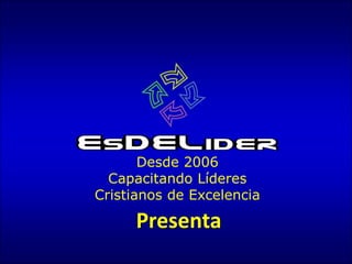 capacitando Líderes Cristianos
de excelencia para el servicio a Dios
www.esdelider.org
 