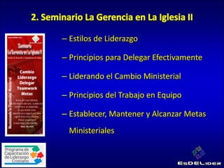 Si usted quiere:
-Levantar generación de relevo
-Enviar líderes capaces
-Multiplicar su liderazgo
3. Módulo Formación de Mentores
 