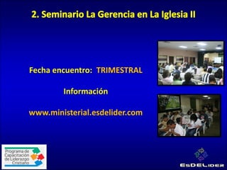 Coaching Ministerial
El Programa de Coaching EsDELider acompaña a su
equipo de servidores en el fortalecimiento de sus
habilidades, comportamientos y competencias.
De la mano de Coaches Certificados, su línea directiva,
ejecutiva y operativa, podrá evolucionar desde una
situación actual a un liderazgo más eficaz.
 