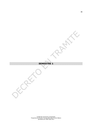 38
Unidad de Currículum y Evaluación
Programas de Estudio Ciencias Naturales Primero Básico
Aprobado por CNED sept 2012
SEMESTRE 1
 