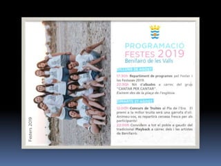 PROGRAMACIÓ DE LES FESTES DE BENIFAIRÓ 2019