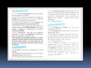 PROGRAMACIÓ DE LES FESTES DE BENIFAIRÓ 2019