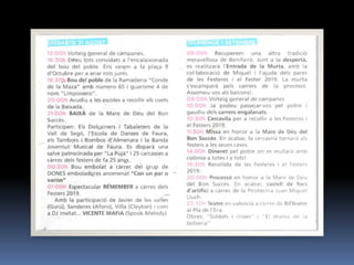 PROGRAMACIÓ DE LES FESTES DE BENIFAIRÓ 2019