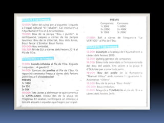 PROGRAMACIÓ DE LES FESTES DE BENIFAIRÓ 2019