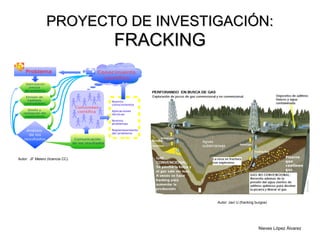 PROYECTO DE INVESTIGACIÓN:
                                 FRACKING




Autor: JF Melero (licencia CC)




                                            Autor: Javi U (fracking burgos)




                                                                     Nieves López Álvarez
 