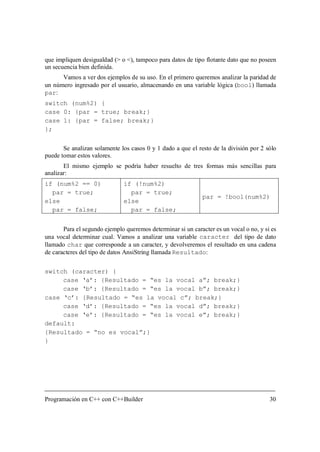 Programación en C++ con C++ Builder | PDF