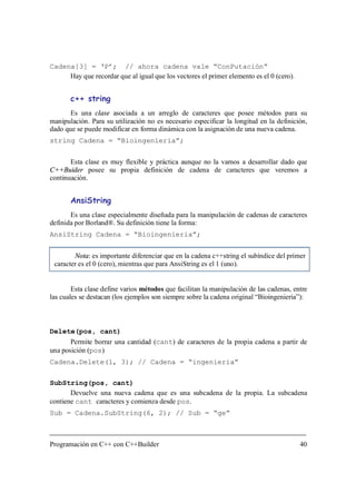 Programación en C++ con C++ Builder | PDF