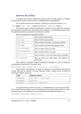 Programación en C++ con C++ Builder | PDF