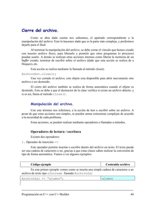 Programación en C++ con C++ Builder | PDF