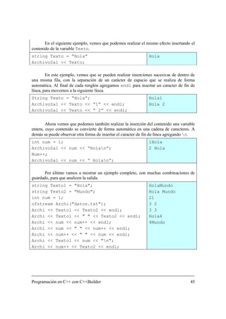 Programación en C++ con C++ Builder | PDF