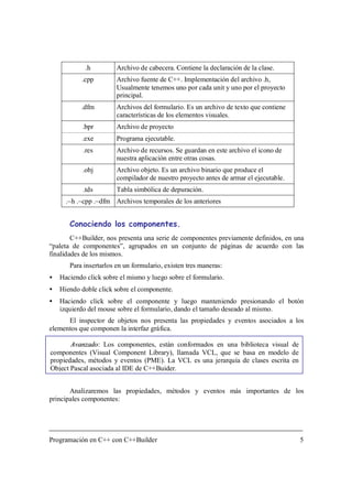 Programación en C++ con C++ Builder | PDF