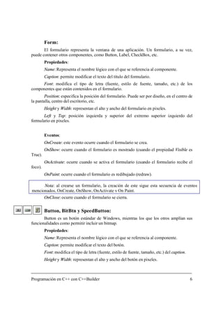 Programación en C++ con C++ Builder | PDF
