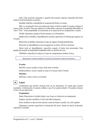 Programación en C++ con C++ Builder | PDF