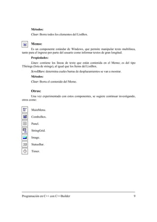 Programación en C++ con C++ Builder | PDF