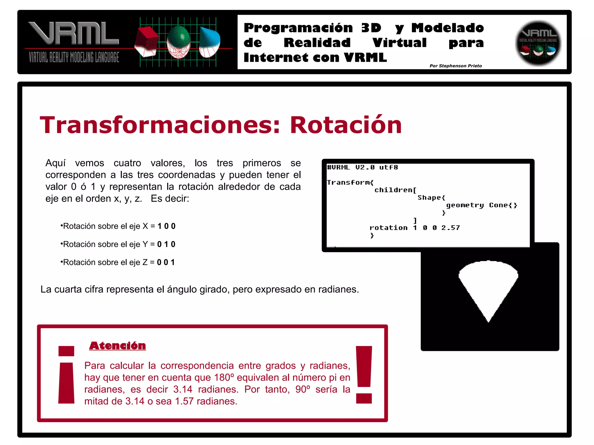 Programación 3D y Modelado de Realidad Virtual para Internet con VRML 2.0