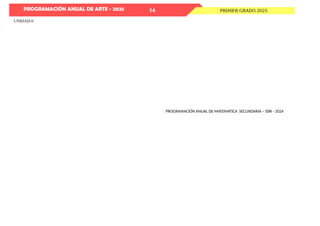 PROGRAMACIÓN ANUAL DE ARTE - 2025
PROGRAMACIÓN ANUAL DE MATEMATICA SECUNDARIA – EBR - 2024
PRIMER GRADO 2025
14
UNIDAD 0
 