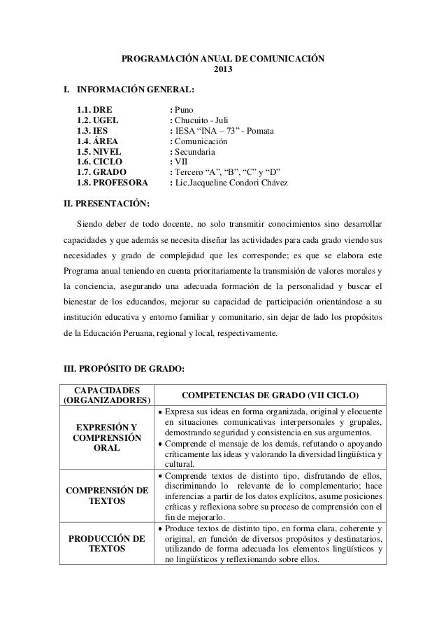 Programacion Anual De Comunicacion | programaci 243 n anual de comunicaci 243 n Programacion Anual De Comunicacion | programaci 243 n anual de comunicaci 243 n
