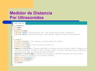 Medidor de Distancia
Por Ultrasonidos
 