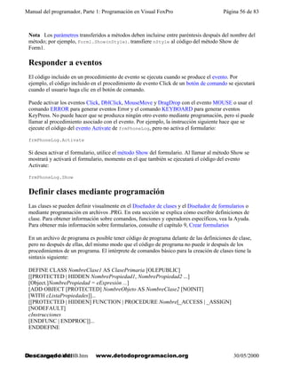 PROGRAMAR EN VISUAL FOXPRO 9, ESPAÑOL REV | PDF