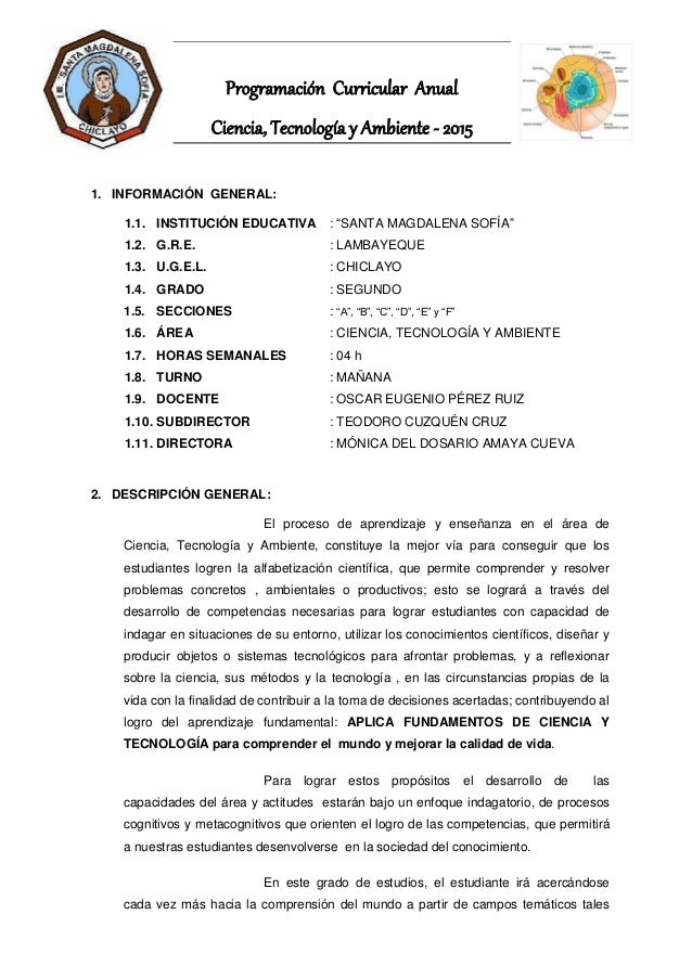 Programacion De Cta Anual 2015 Programacion Curricular | programaci 243 n curricular anual 2015 cta 2 186 Programacion De Cta Anual 2015 Programacion Curricular | programaci 243 n curricular anual 2015 cta 2 186