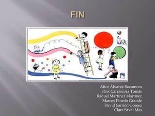 Aitor Álvarez Rocamora 
Félix Carrascosa Tomás 
Raquel Martínez Martínez 
Marcos Pinedo Grande 
David Sarrión Gómez 
Clara Saval Mas 
