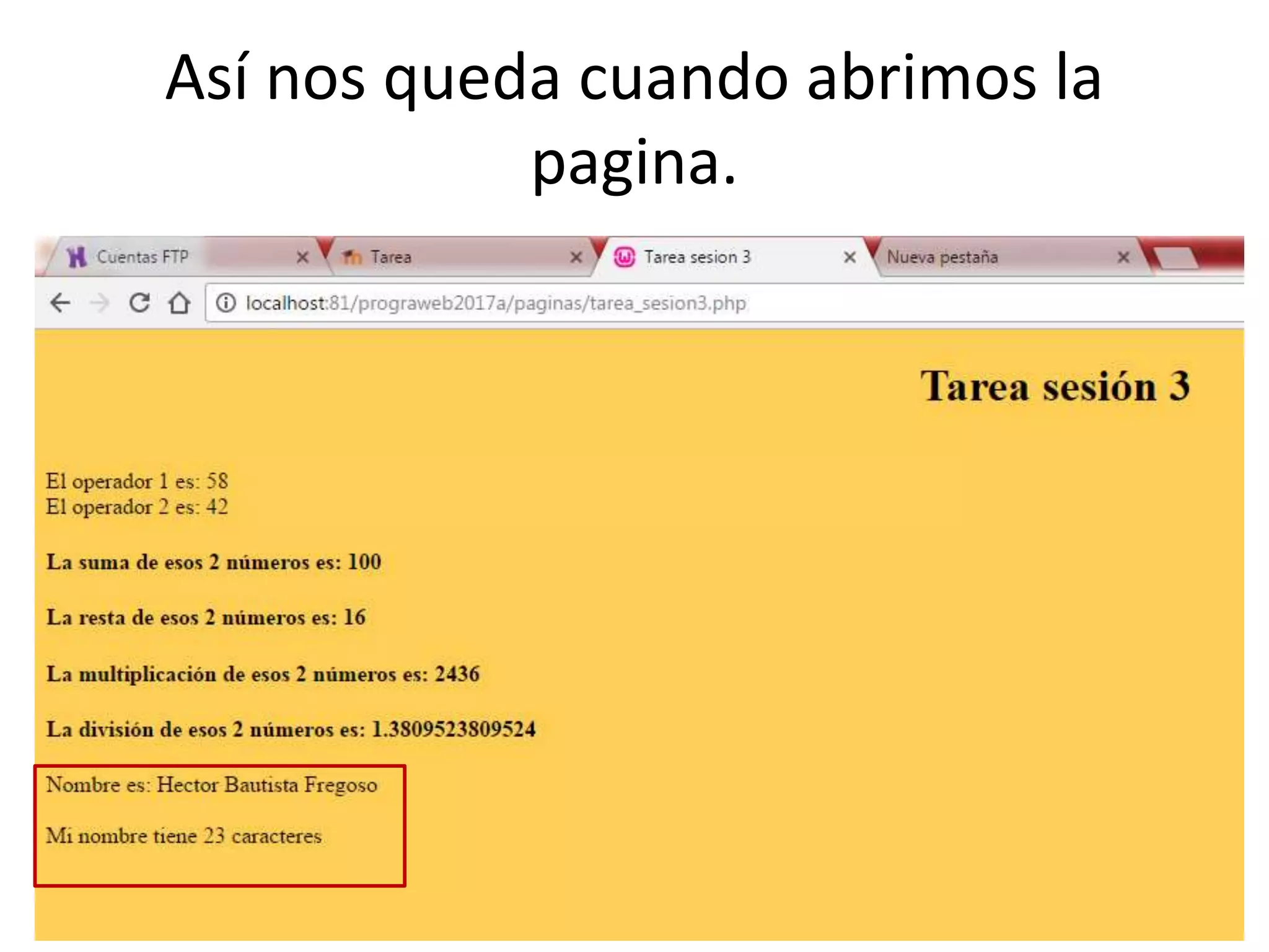Así nos queda cuando abrimos la
pagina.
 