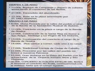 Programación: Fiestas Busquístar Mayo 2012