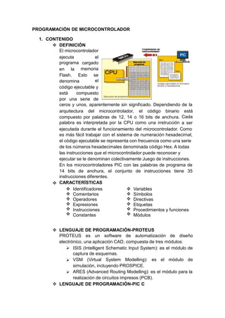 Programación de microcontrolador | PPTX