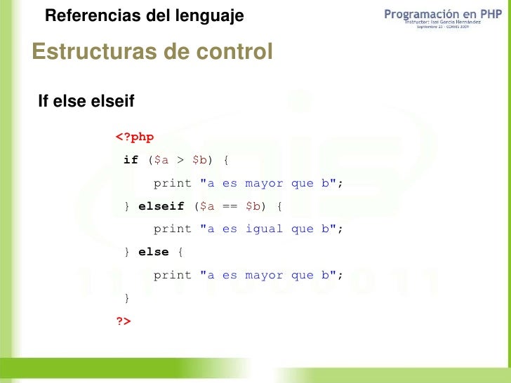 Programación en PHP