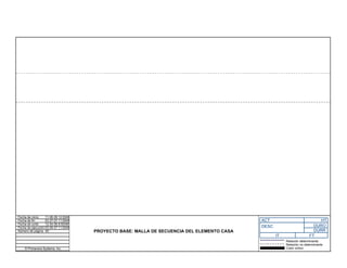 Fecha de inicio 11-06-06 12:00AM
Fecha de fin 03-27-07 11:59AM
Fecha de corte 12-04-06 8:00AM
Fecha de ejecución 03-09-07 11:00AM
Número de página 4D
© Primavera Systems, Inc.
PROYECTO BASE: MALLA DE SECUENCIA DEL ELEMENTO CASA
Relación determinante
Relación no determinante
Color critíco
ACT HT
DESC DURO
DURR
IT FT
 