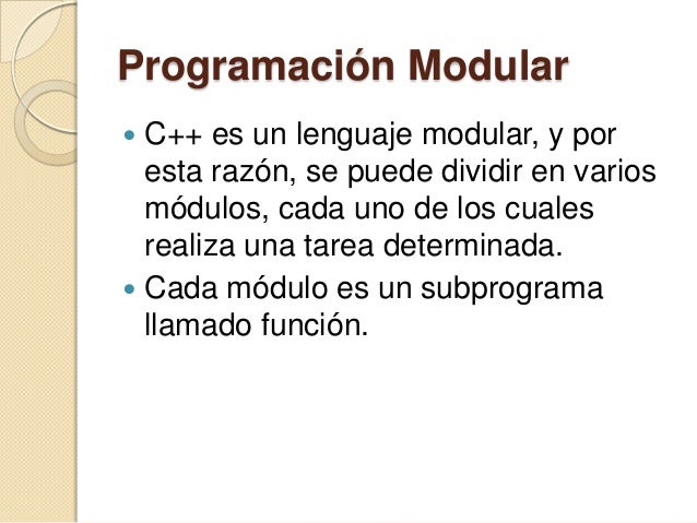 Programación modular