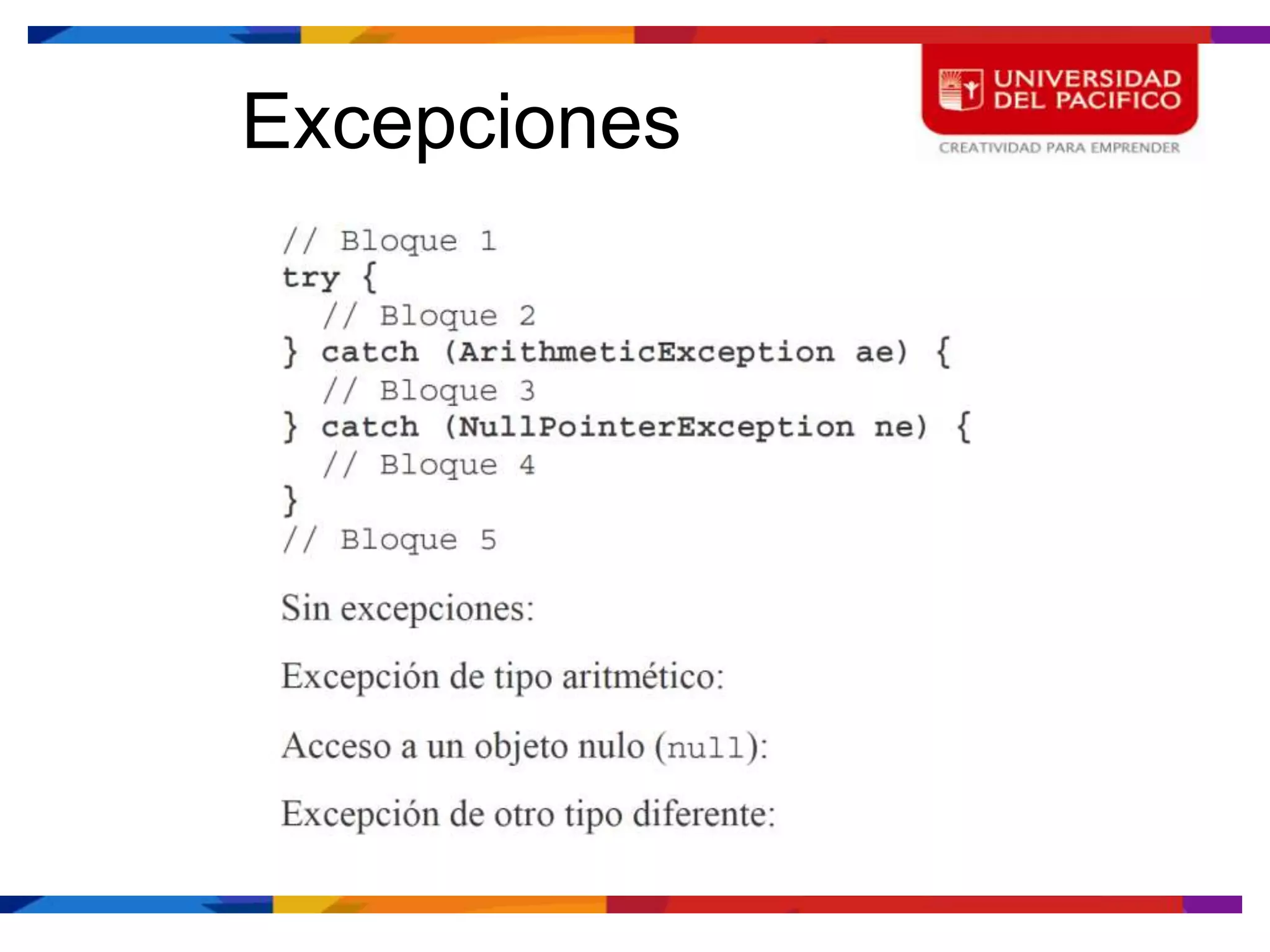 Excepciones
 