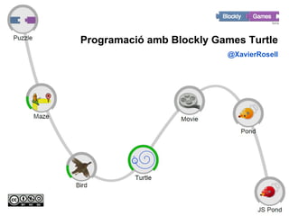 Blockly
Programació amb Blockly Games Turtle
@XavierRosell
 