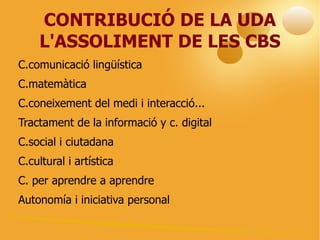Aspectes claus que treballem i que possibilitaran la transferència de coneixements en múltiples contextos 