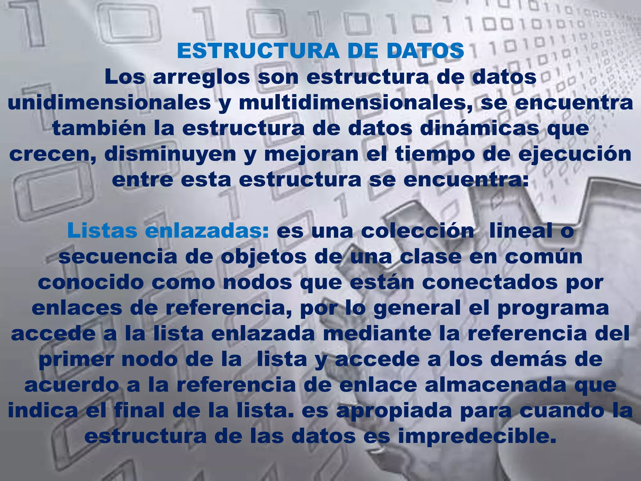 booleanremoveElement(Objectobj)Elimina el primer objeto que encuentra como su argumento y desplaza.Interface EnumerationLa interface java.util.Enumerationdefine métodos útiles para recorrer una colección de objetos. Puede haber distintas clases que implementen esta interface y todas tendrán un comportamiento similar.La interface Enumerationdeclara dos métodos:1. publicbooleanhasMoreElements(). Indica si hay más elementos en la colección o si se ha llegado ya al final.2. publicObjectnextElement(). Devuelve el siguiente objeto de la colección. Lanza unaNoSuchElementException si se llama y ya no hay más elementos.
