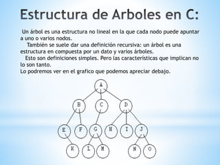 Programacion estructura de arboles en c | PPTX