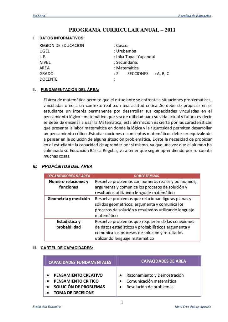 Programacion Curricular Anual De Matematica 2016 | programacion curricular anual ingls plan anual jec Programacion Curricular Anual De Matematica 2016 | programacion curricular anual ingls plan anual jec