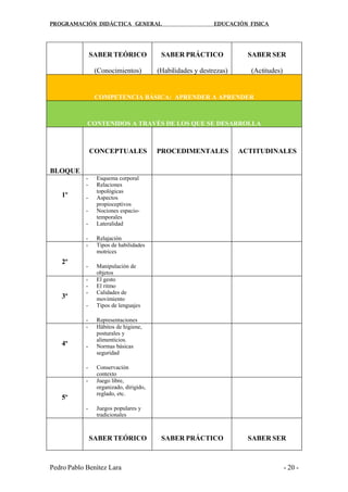 Programacion Educación Física