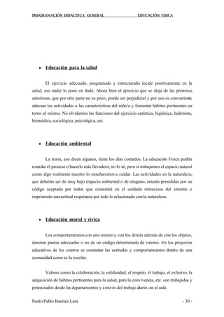 Programacion Educación Física