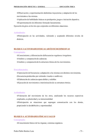 Programacion Educación Física