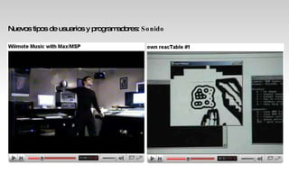 Nuevos tipos de usuarios y programadores:  Sonido 