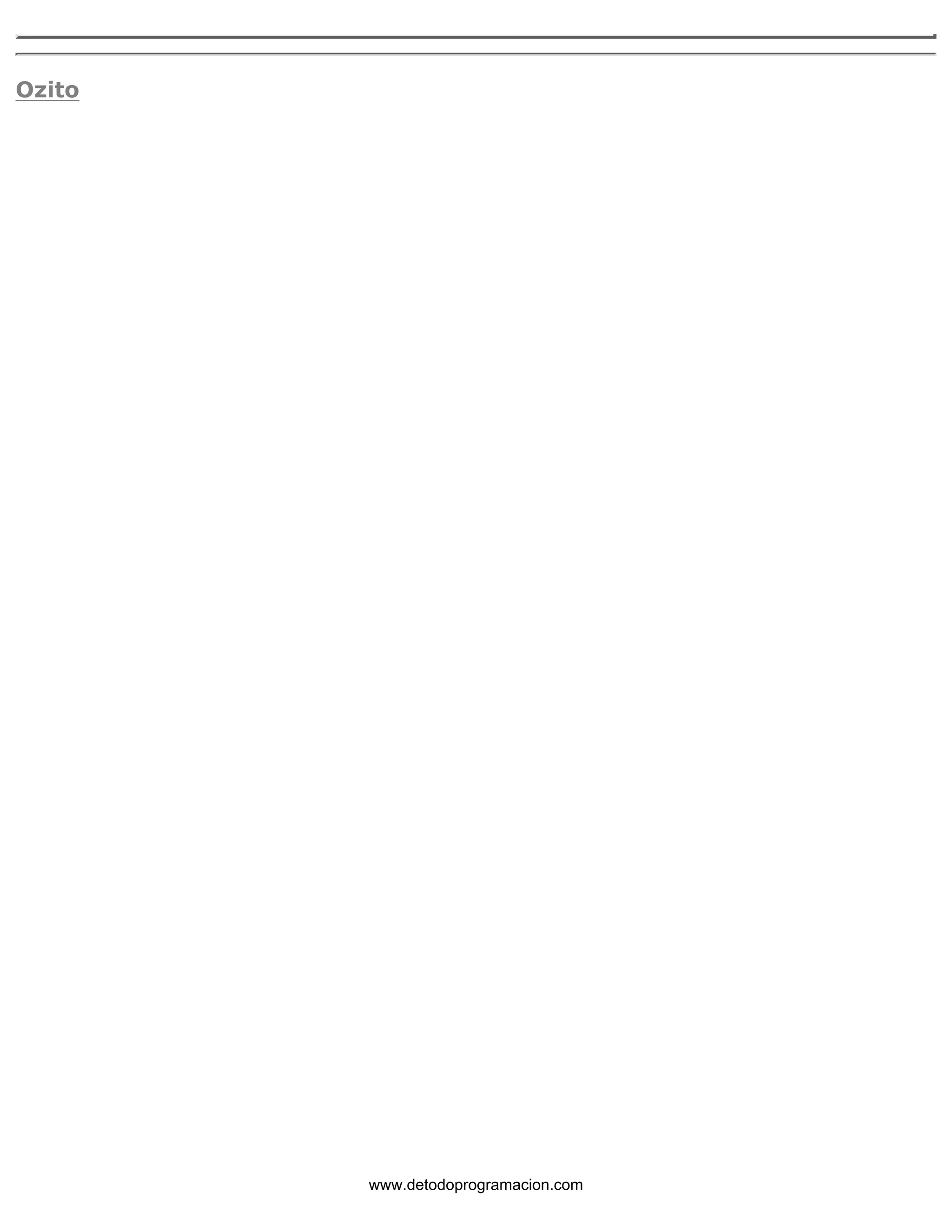 Ozito 
www.detodoprogramacion.com 
 
